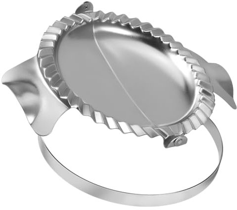 LucyPhy Stainless Steel Empanada Maker Press, Dumpling Maker Pastry Tools Ravioli Mold Gyoza Maker Kitchen Accessories (7in with Cutter)