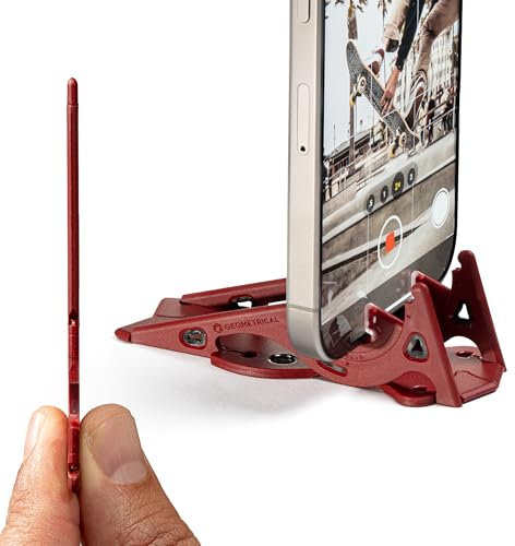 GEOMETRICAL Pocket Tripod PROv2 Wallet-Size iPhone Tripod - Universal Kit (Blood Red)
