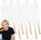 Brochetas de barbacoa para parrilla | 10 pinchos de doble punta plana de acero inoxidable para barbacoa, reutilizables largas picas de parrilla para cocina y barbacoa al aire libre y campin