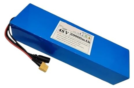 WVGFAUXA Lithium-Akkupack, 13S2P 48 V 20000 MAh Wiederaufladbarer Li-Ionen-Akkupack 54,6 V 2 A Ladegerät(XT-60 20Ah 1 Battery)