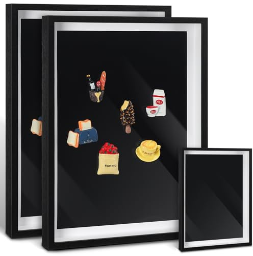Vicenpal Große Souvenir-Magnet-Vitrine, 40,6 x 30,5 cm, Souvenir-Kühlschrankmagnete, Sammlung, Anzeigetafel, abnehmbarer magnetischer Rahmen, staubdicht, magnetische Hülle für Wand, Tisch, Kühlschrank