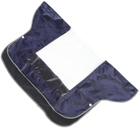 Elektromobil Abdeckung Faltbar Navy Oxford Pvc Robust | Rollstuhl und Mobility Scooter, Innen und Außen Einsetzbar, Praktische Regenhülle
