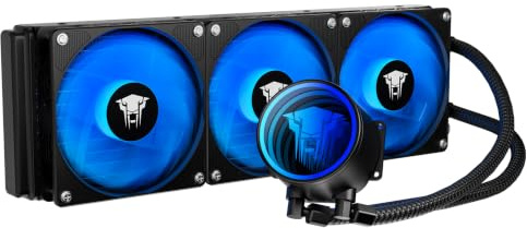 TZMRIT TK1 Coloured Light Aio Water Cooling CPU Cooler 800-1800RPM PWM Fan for LGA115X/1200/1700/1366/2011/2066, for FM2/FM2+/AM3+/AM4/AM5 (360BK)
