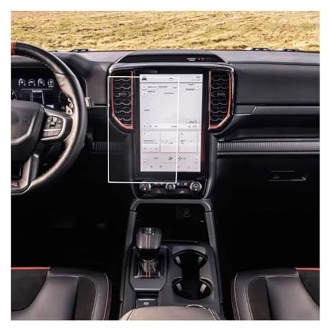 klare Gehärtete Schutzfolie Für Ranger Für Wildtrak Für Raptor 2022 2023 Gehärtetem Glas Schutz Film Auto Infotainment GPS Navi 12 Zoll