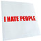 Kiwistar - Autoaufkleber - Rot - 20x3cm I hate people - Heckscheibe Auto Aufkleber wetterfest für Kfz LKW Mofa Truck - Sticker außen selbstklebend Tuning Zubehör für Fenster Fahrzeug Scheibe