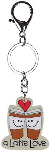 Stands Out, Supplying Outstanding Gifts A Latte Love Coffee Cups Quote Novelty Keyring Bag Tag Charm