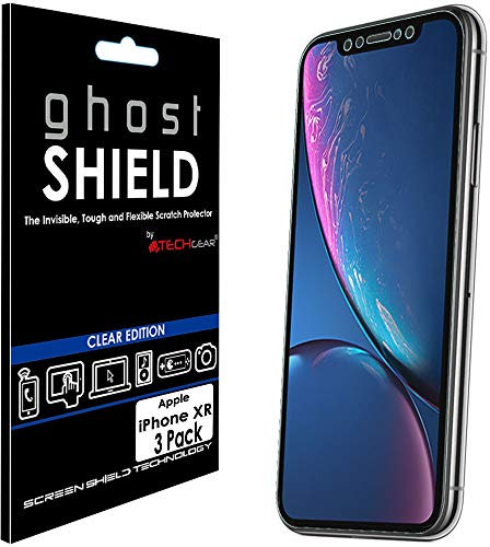 TECHGEAR [3 Pack] Screen Protectors for iPhone 11, iPhone XR [ghostSHIELD Edition] Genuine Reinforced Flexible TPU Screen Protector Guard Covers with Full Screen Coverage inc Curved Screen