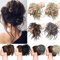 Hair Extensions XXL Haarteil Haargummi Hochsteckfrisuren Brautfrisuren VOLUMINÖS gewellter unordentlicher Dutt Scrunchie Bleichmittel Blond