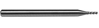 PAULIMOT VHM-Schlichtfräser Ø 1,5 mm 45° für Aluminium, 3-schneidig, poliert