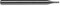 PAULIMOT VHM-Schlichtfräser Ø 1,5 mm 45° für Aluminium, 3-schneidig, poliert