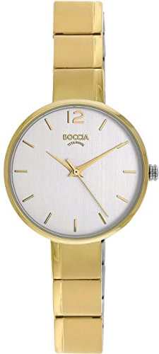 Boccia Damen Analoger Quarz Uhr mit Titan Armband 3308-03