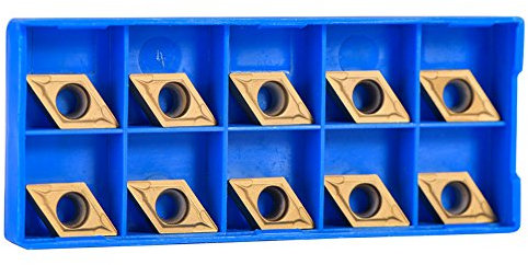 Akozon Puntas de carburo CNC inserta Herramienta de torneado de Torno de Corte de Cuchilla de 10 Piezas con Caja