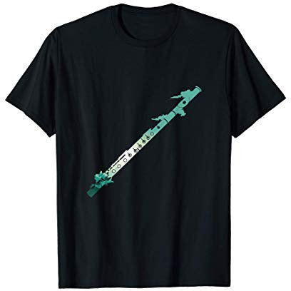 Paysage Flûte Traversière Instrument Cadeau Pour Flûtiste T-Shirt