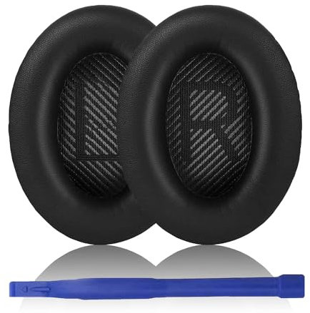 Aiivioll Cuscinetti auricolari di ricambio per Bose QC35, compatibili con Bose QuietComfort 35 (QC35) e QuietComfort 35 II (QC35 II) Cuffie over-ear di Ear Pads (Nero)