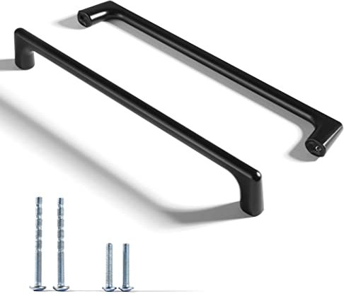 Fanruier Schubladengriff Hardwaregriff des Küchenschranks in mattem Schwarz, geeignet für Schränke, Schubladen, Schuhschränke, Möbelgriffe 10, 192 mm 661- 192mm
