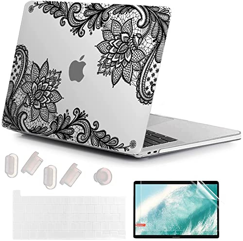 MUSHUI 4 en 1 Coque pour MacBook Pro 13 Pouces 2020 2022-2016 Modèle A2338 M1 M2 A2289 A2251 A2159 A1989 A1706 A1708, Plastique Rigide Case Étui et Protection Clavier pour Mac Pro 13.3, X89-11