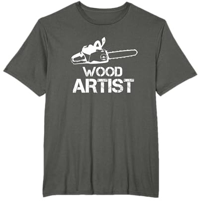 Künstler mit der Kettensäge Holz schnitzen T-Shirt