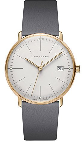 JUNGHANS max Bill Damenuhr mit Saphirglas Grau/Goldfarben 47/7853.02