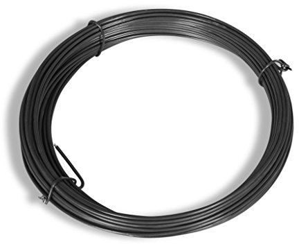 Gecheer Basteldraht Gartendraht Zaun-Bindedraht 25 m 1,4/2 mm Zaun-Spanndraht Zaundraht Garten Draht Gartenzaun Pflanzendraht Zaun Zubehör Draht Drahtrolle Maschendraht,Grau