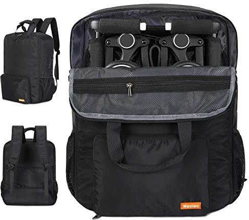 Mactso Kinderwagen-Reisetasche, kompatibel mit GB Pockit und GB Pockit Air Plus All Terrain, leichter Kinderwagen-Reiserucksack für Flugzeug (Schwarz, M)