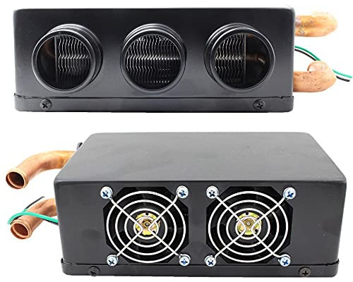 TOTMOX 12 V 50 W Auto LKW Gebläse Heizung, tragbare Auto Windschutzscheibe Defroster mit 3 Ports und allgemeine Diesel-Heizung mit Installationszubehör-Schwarz