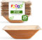 FOOGO Green Palmblatt-Schalen 600 ml, Ø 16,5 cm, 25 Stück – Stabile Einwegschüsseln aus Palmblättern – Palmblatt-Geschirr kompostierbar & biologisch abbaubar – Einweggeschirr für Party & Picknick