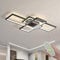LED Deckenleuchte 80CM, Deckenlampe Wohnzimmer Black, 3000K-6000K Dimmbar Rechteckige Wohnzimmerlampe Aluminium Acryl Schlafzimmer Moderne Lampe Mit Fernbedienung