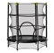 HOMCOM 5.2FT Kids Trampoline with Safety Enclosure, Indoor Outdoor Toddler Trampoline, for Ages 3-10 Years, Black