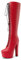 Castamere Donna Chunky Blocco Alto High Piattaforma Tacco Heel Rotonda Punta Lacci Cerniera Metà polpaccio Altezza Ginocchio Stivali Casual Dress 15 CM Heels Rosso 37 EU