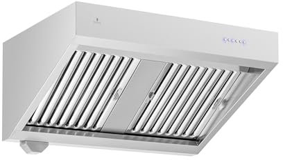 Royal Catering RCGH-100 Dunstabzugshaube mit Motor 100 cm 1000 m³/h LED-Beleuchtung 150 W 4 Stufen Edelstahl Abzugshaube Wandhaube Wandesse
