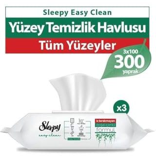 Sleepy Easy Clean Oberflächentücher 100 Blatt x 3 Packungen (300 Blatt)