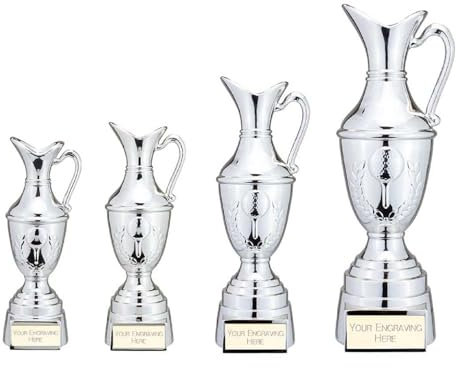 County Engraving Personalised Engraved Metallic Electro Plated Silver Golf Cup Claret Jug Trophy Award, in 4 Sizes - Enter Your Own Custom Text (Large)