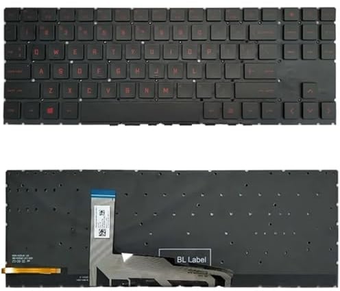 Pices de Remplacement de l'ordinateur Portable PC pour HP Omen 15-EK 15-EK0019NR 15-en 15-EN0013DX TPN-Q236 Clavier d'ordinateur Portable Accessoires