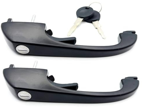 HZ-DESIGN 2x Türgriff Aussengriff mit 2 x Schlüsseln für Tür Links + Rechts kompatibel mit T3 Transporter III Bus Bully