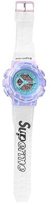 Damen-Armbanduhr Electronic of Styles Strap Buttons mit Four Sports Cool Six Damenuhr Armbanduhr Breit Herren Wasserfest (Blue, One Size)