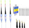 Editbar 3 Stück Led Posen Angeln Mit Bissanzeiger,AngelzubehöR Set,Posen Angeln Mit Gravity Sensing und Basis,Angel Zubehör Zum Tauchgebiet Angeln Am See, Fluss Oder Teich