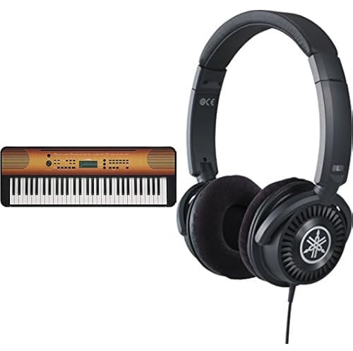 Yamaha Teclado digital PSR-E360MA, Maple: teclado digital básico con auriculares HPH-150