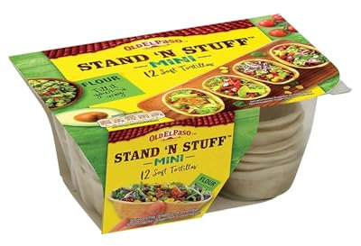Old El Paso Mini Stand'n Stuff Soft Tortilla - Mexikanische Tortillas aus Weizen in Schalenform - 1 x 145 g