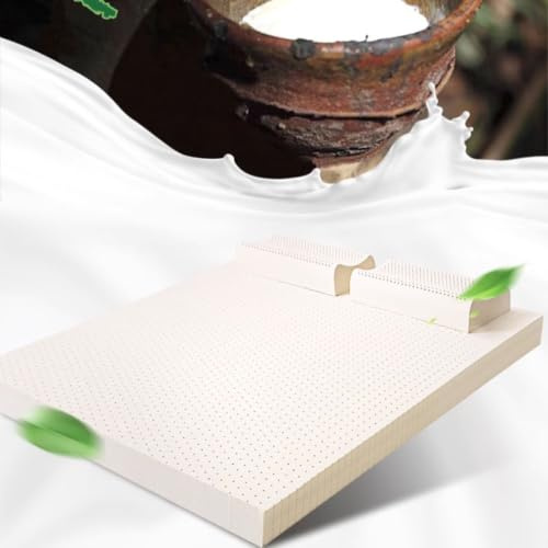 Latex-Matratze 200×90 cm (79×35 Zoll), 100 % Naturlatex-Matratzen helfen bei Schulter- und Rückenschmerzen, Queen-Matratze, Naturkautschuk-Matratze Reine Matratze Verstärktes Heim-Schlafzimmer-Kissen