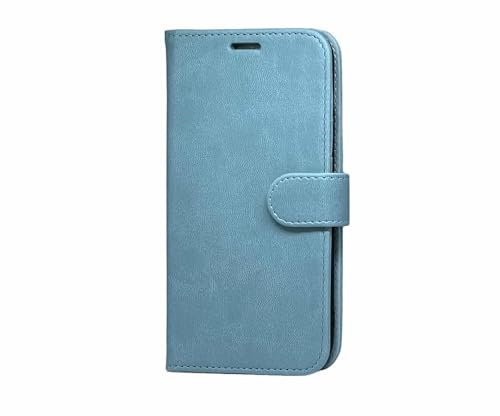 Custodia a libro in plastica compatibile con Apple iPhone 16 Plus Porta carte di credito (verde inty)