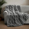 TOPCHANCES Kuscheldecke Flauschig Decke Fleecedecke-Super Soft A/B Doppellagiger Stoff 360G Und 180G/M²Kaninchen Plüsch Kunstfell Blanket,Sofa Decke Für Schlafzimmer Büro Und Sofa Dunkelgrau,230×250cm