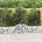 ShGaxin Gabione mit Hochbogen, Gabionenkörbe, Gabionen Hochbeet, Steinkorb, Gabionengitter, Drahtkorb Für Pflanzen, Kräuterspirale Für Garten, 200x30x40/60 cm Verzinktes Eisen