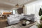 All4All Ecksofa mit Schlaffunktion Fabio VIII Mix 340 cm x 269 cm - Eckcouch mit Bettkasten - Wohnlandschaft in U-Form - XXL Sofa mit Fußhocker - Seite Links - Grau - Easy Clean Stoff 26