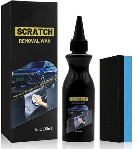 Kratzer Entferner Auto mit 1 Stück Polierschwamm, Scratch Remover Wax, Auto Kratzer Entferner für verschiedene Fahrzeugoberflächen100ml(1)