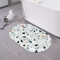 WKSGDSG Super Absorbent Bath Mat Quick Dry Bath Mat Thin Door Rug Fit Under Door, White Terrazzo Bathroom Rugs With Rubber Backed, Non Slip Floor Mats For Bathtub Kitchen, 60x40 Cm