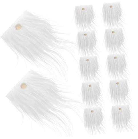 GALPADA 1 Satz Bart-Haar-Accessoires kleine Wichtelbärte zum Basteln Zwergenbärte zum Basteln zwerge weihnachten Künstliche Zwergbärte wolle Fell Bastelbärte für Zwerge Gnom -Bart Flanell