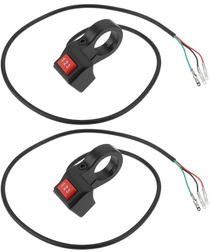 ECSiNG 2x Interruttori A 3 Velocità Per Manubrio Da 22 Mm Per Moto E Scooter Elettrici