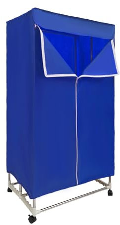 Secador de ropa portátil 1500 W plegable con mando a distancia y ruedas, capacidad de 30 kg, acero inoxidable, secadora de ropa de 70 x 50 x 150 cm, secadora de ventilación para apartamentos y clima