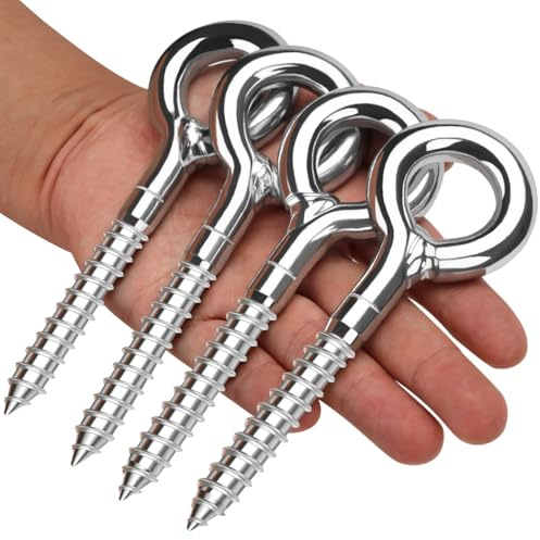 Viti ad Anello Vite ad Occhiello a Vite Zincato(4Pcs, M12x90mm)
