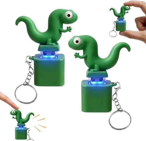 Clyrax 2 Stück Stressabbau Erwachsene Set, Eidechse Tastatur Anhänger, Tastatur Schlüsselanhänger, Lizard Keychain zur Linderung von Angst, Spannung und Konzentration, Heben Sie Ihre Hand
